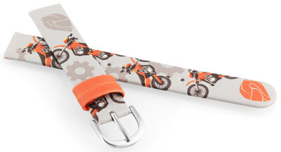 Correa de piel sintética JVD RJ7233.1 14mm, gris, infantil