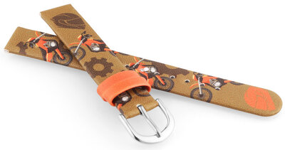 Correa de piel sintética JVD RJ7233.2 14mm, marrón, infantil