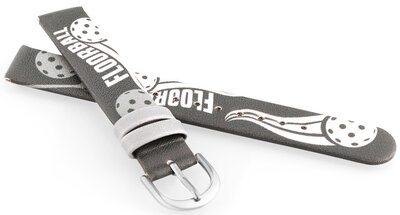 Correa de piel sintética JVD RJ7234.1 14mm, gris, infantil