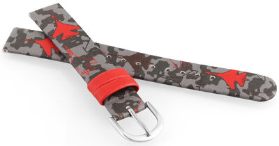 Correa de piel sintética JVD RJ7235.1 14mm, gris, infantil