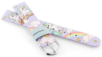 Correa de piel sintética JVD RJ7239.1 14mm, morado, infantil