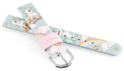 Correa de piel sintética JVD RJ7239.2 14mm, azul, infantil