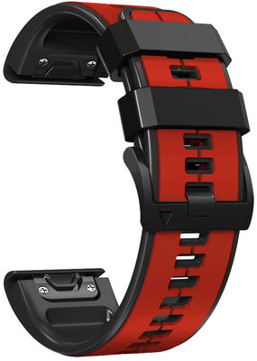 Correa de silicona Ricardo 22mm (pro Garmin Fenix 8/7/6 (47mm), Epix 2 aj.), rojo, QuickFit