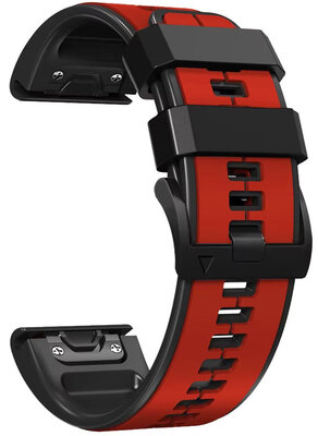 Correa de silicona Ricardo 26mm (pro Garmin Fenix 8/7X/6X (51mm), Tactix aj.), rojo V2, QuickFit