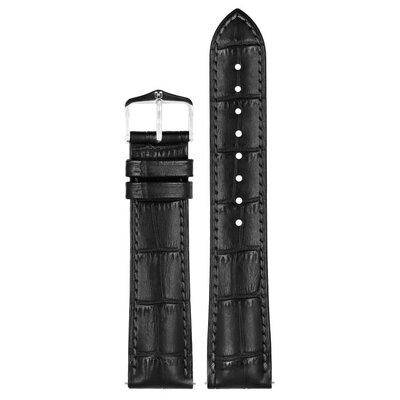 correa de cuero Hirsch Duke S 01028350-2, negra, ternera, longitud S, Quick Release