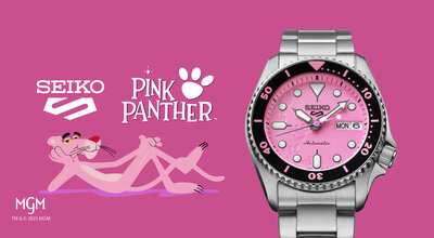 Seiko 5 Sports Automatic SRPM07K1 Pink Panther Limited Edition 9999pcs (+ correa de repuesto)