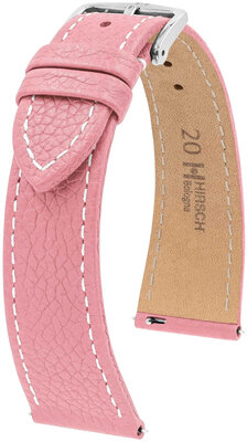Correa de piel Hirsch Bologna 01802122-2, rosa, teletina, Quick Release
