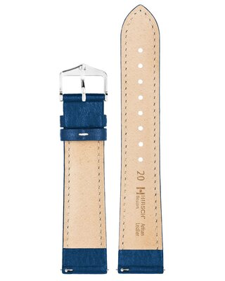 Correa de cuero Hirsch Boston 01302180-2, azul, piel de ternera, longitud M, Quick Release