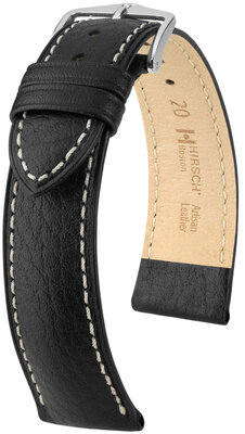 Correa de cuero Hirsch Boston L 01302050NQ-2, negro, piel de becerro, longitud L
