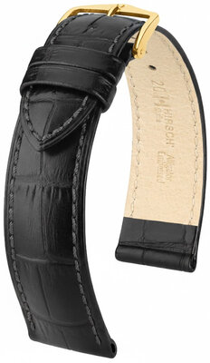 Correa de piel Hirsch Duke 01028150NQ-1, negro, teletina