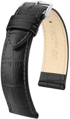 Correa de piel Hirsch Duke 01028150NQ-2, negro, teletina