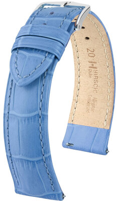 Correa de piel Hirsch Duke 01028183-2, azul, teletina, Quick Release