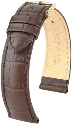 Correa de cuero Hirsch Duke L 01028010NQ-1, marrón, piel de ternero, longitud L