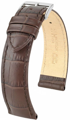 Correa de cuero Hirsch Duke L 01028010NQ-2, marrón, piel de ternero, longitud L