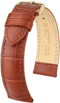 correa de cuero Hirsch Duke L 01028070NQ-1, marrón, piel de becerro, longitud L