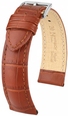 correa de cuero Hirsch Duke L 01028070NQ-2, marrón, piel de ternera, longitud L