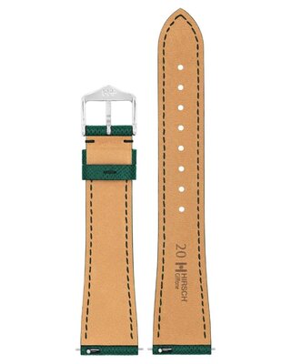 correa de cuero Hirsch Giffone L 01875040-2, verde, piel de ternera, longitud L, Quick Release