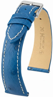 correa de cuero Hirsch Massai Ostrich L 04262084-2, violeta, piel de avestruz, longitud L, Quick Release