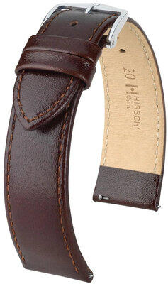 Correa de piel Hirsch Osiris 03475110-2, marrón, teletina, Quick Release