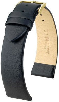 Correa de piel Hirsch Toronto 03702150NQ-1, negro, teletina
