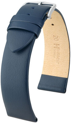 Correa de cuero Hirsch Toronto L 03702080NQ-2, azul, piel de becerro, longitud L