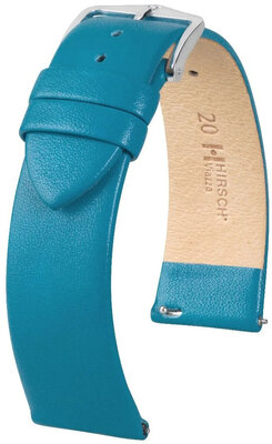 Correa de piel Hirsch Viazza 03920184-2, azul, teletina, Quick Release