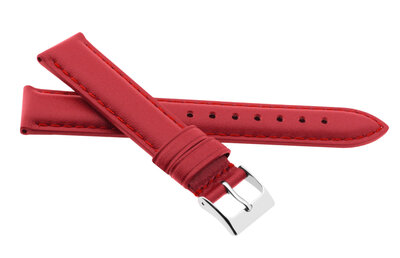 Correa de piel JVD R41307 14mm, rojo