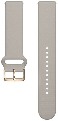 Correa de silicona Polar 20mm con túnel, beige, talla S-L, Quick Release