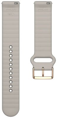 Correa de silicona Polar 20mm con túnel, beige, talla S-L, Quick Release