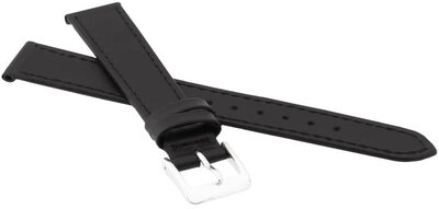 Correa de piel JVD R18201 18mm, negro