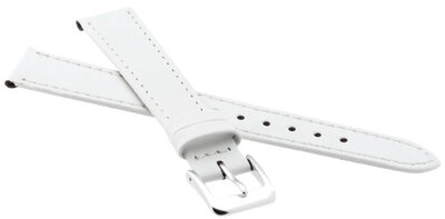 Correa de piel JVD R18204 14mm, blanco