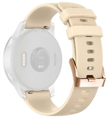 Correa de silicona Ricardo 18mm (pro Garmin Venu 2S/3S, Vívoactive 4S, Forerunner 265S, Venu 4 (41mm) aj.), beige, Quick Release