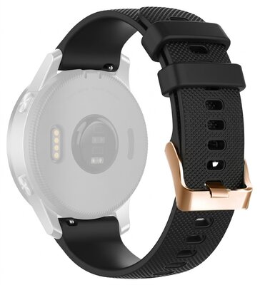 Correa de silicona Ricardo 18mm (pro Garmin Venu 2S/3S, Vívoactive 4S, Forerunner 265S, Venu 4 (41mm) aj.), negro, Quick Release