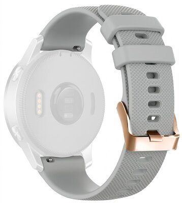 Correa de silicona Ricardo 18mm (pro Garmin Venu 2S/3S, Vívoactive 4S, Forerunner 265S, Venu 4 (41mm) aj.), gris V2, Quick Release