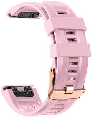 Silikonový řemínek Ricardo 20mm (pro Garmin Fenix 8/7S/6S (43mm), aj.), růžový V2, QuickFit