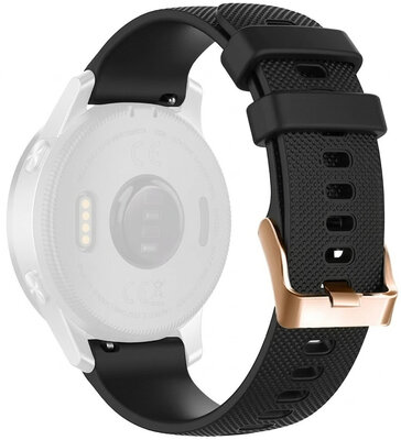 Correa de silicona Ricardo 20mm (pro Garmin Venu, Venu Sq, Venu Sq 2, Venu 2 plus aj.), negro, Quick Release