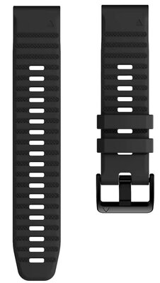 Correa de silicona Ricardo 26mm (pro Garmin Fenix 8/7X/6X (51mm), Tactix aj.), negro V2, QuickFit