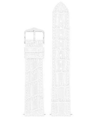 Correa de cuero Hirsch Louisianalook L 03427000-2, blanco, piel de ternero, largo L, Quick Release
