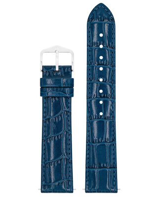 Correa de cuero Hirsch Louisianalook L 03427080-2, azul, piel de ternero, largo L, Quick Release