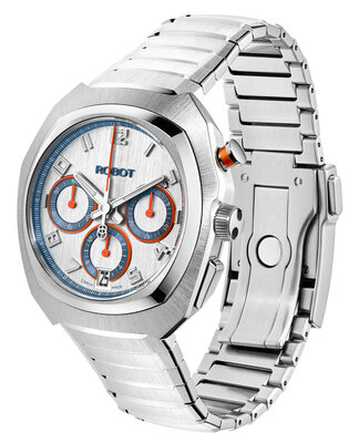 Robot Robotic One Silver 2501ST01 Automatic Chronograph (+ correa de repuesto)