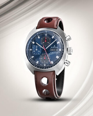 Edox Sportsman Automatic 01132-3BU-BUGN Fangio Limited Edition 115pcs (+ correa de repuesto)