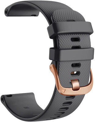 correa de silicona Ricardo Aprica 18mm, Black, Quick Release