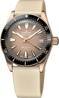 Edox SkyDiver 38 Date Automatic 80131-37rnc-vdbei (+ correa de repuesto)