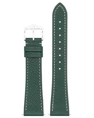 correa de cuero Hirsch Bologna M 01802140-2, verde, piel de ternera, longitud M, Quick Release