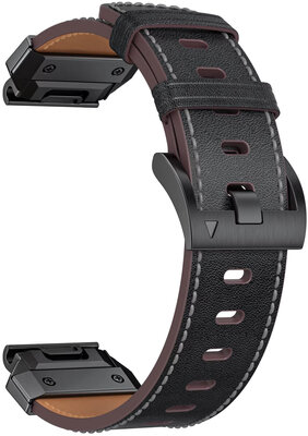 Correa de cuero Ricardo Sappada 22mm, Black, QuickFit