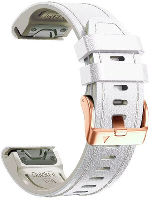 Correa de cuero Ricardo Sansicario 20mm, White, QuickFit