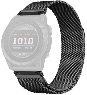 Brazalete de acero inoxidable Ricardo Champoluc 20mm, Black, QuickFit