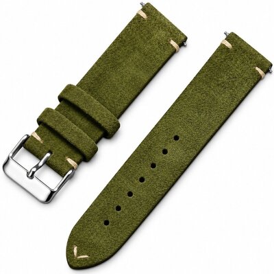 correa de cuero Ricardo Alba premium, Green, Quick Release