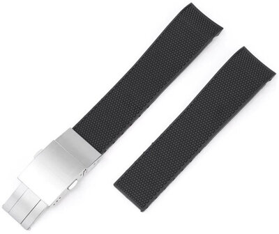 Correa de caucho Ricardo Caserta premium 21mm (pro Longines), Black