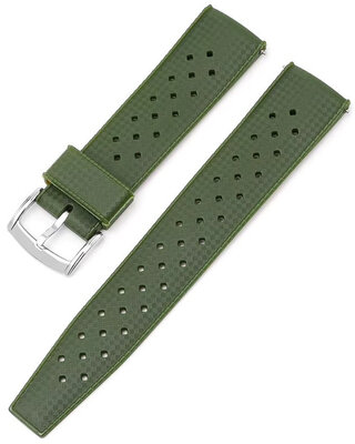 Correa de caucho Ricardo Salerno premium 20mm, Green, Quick Release